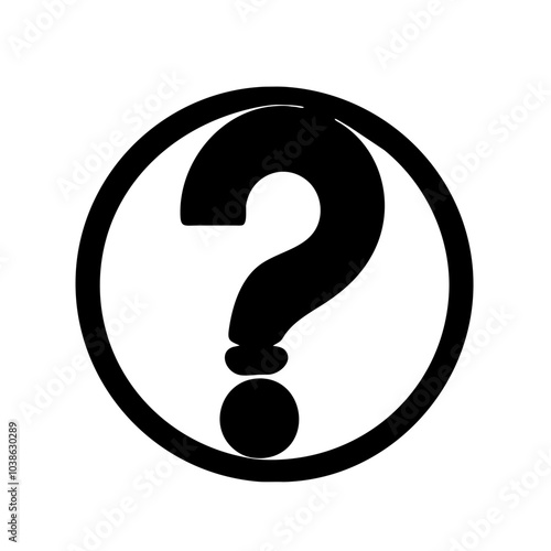 Icon symbolizing inquiry and assistance.