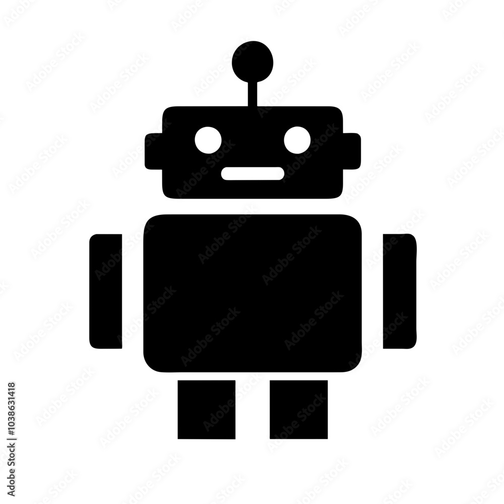 Fototapeta premium Icon symbolizing artificial intelligence and automation