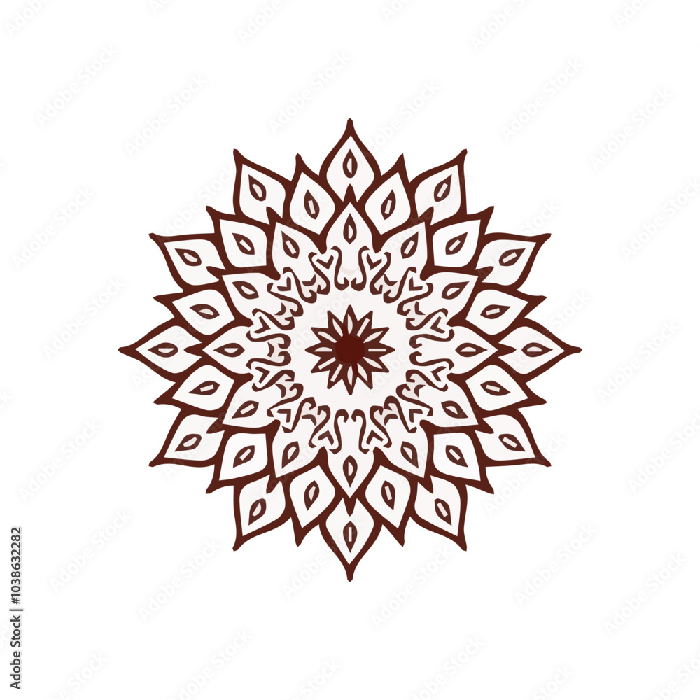 Intricate Mandala Pattern Design Symmetrical Line Art for Decoration Coloring Intricate Mandala Pattern Design Symmetrical Line Art for Decoration Coloring