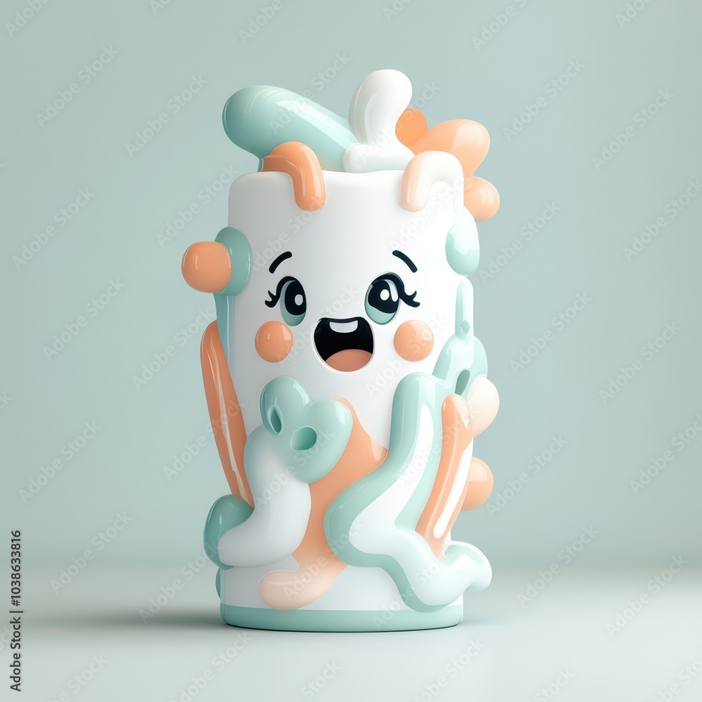 Fototapeta premium Cute 3D Gooey Character