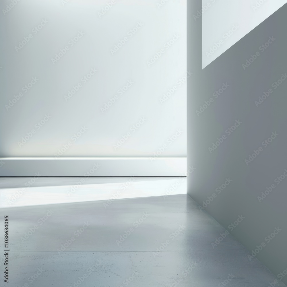 A serene minimalist interior showcasing soft natural light, clean lines, and modern architectural design elements. A serene minimalist interior showcasing soft natural light, clean lines, and modern architectural design elements.