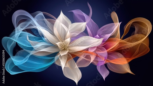 Abstract Floral Swirls