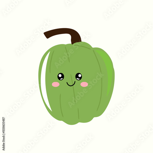 popular kawaii emoticon pumpkin design cartoon. Funny cute pumpkin seasonal vegetable cartoon character with different emotion and expression