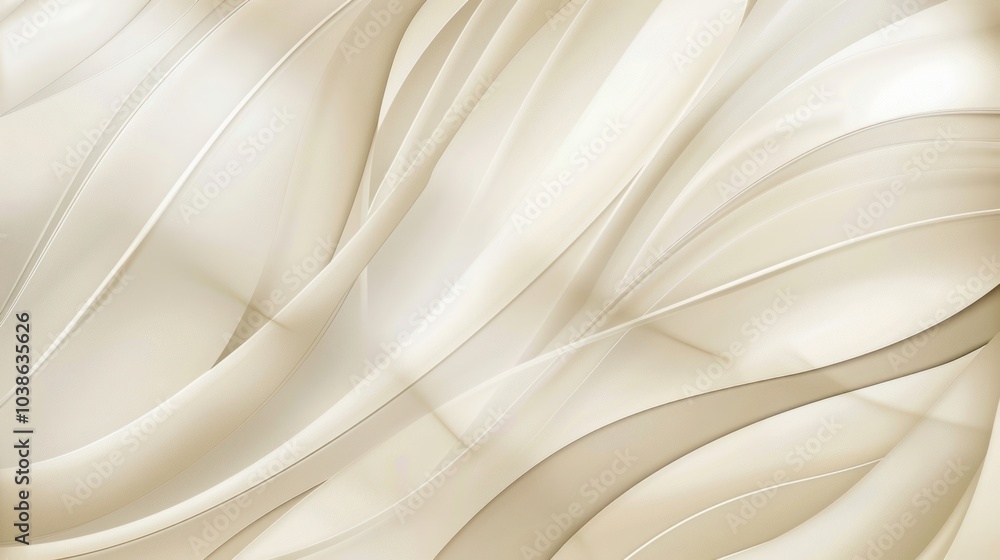 Fototapeta premium Abstract Beige Wavy Lines Background