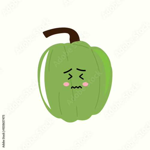 popular kawaii emoticon pumpkin design cartoon. Funny cute pumpkin seasonal vegetable cartoon character with different emotion and expression