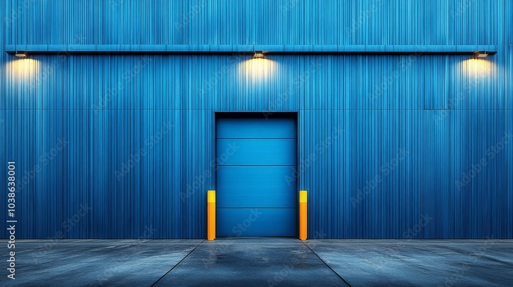 Corrugated metal walls and doors with industrial building container design Corrugated metal walls and doors with industrial building container design
