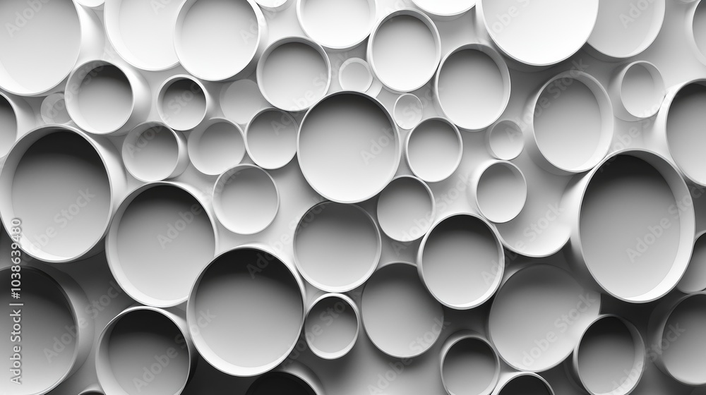 White circle geometric concept. Modern and simple pattern with an abstract and clean concept White circle geometric concept. Modern and simple pattern with an abstract and clean concept