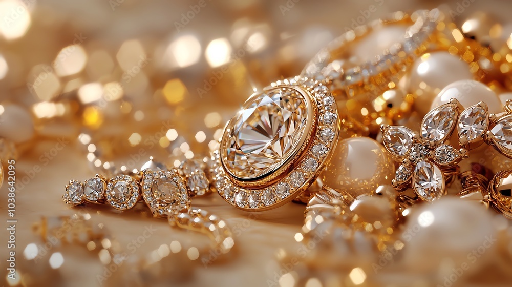 A pile of gold jewelry glowing under soft light, gold jewelry collection, luxurious wealth A pile of gold jewelry glowing under soft light, gold jewelry collection, luxurious wealth