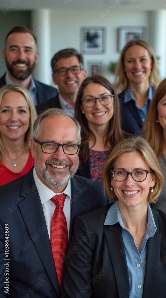 Diverse Group of Professionals in Real Estate – Vibrant Office Team Collaborating and Smiling in Business Attire Diverse Group of Professionals in Real Estate – Vibrant Office Team Collaborating and Smiling in Business Attire