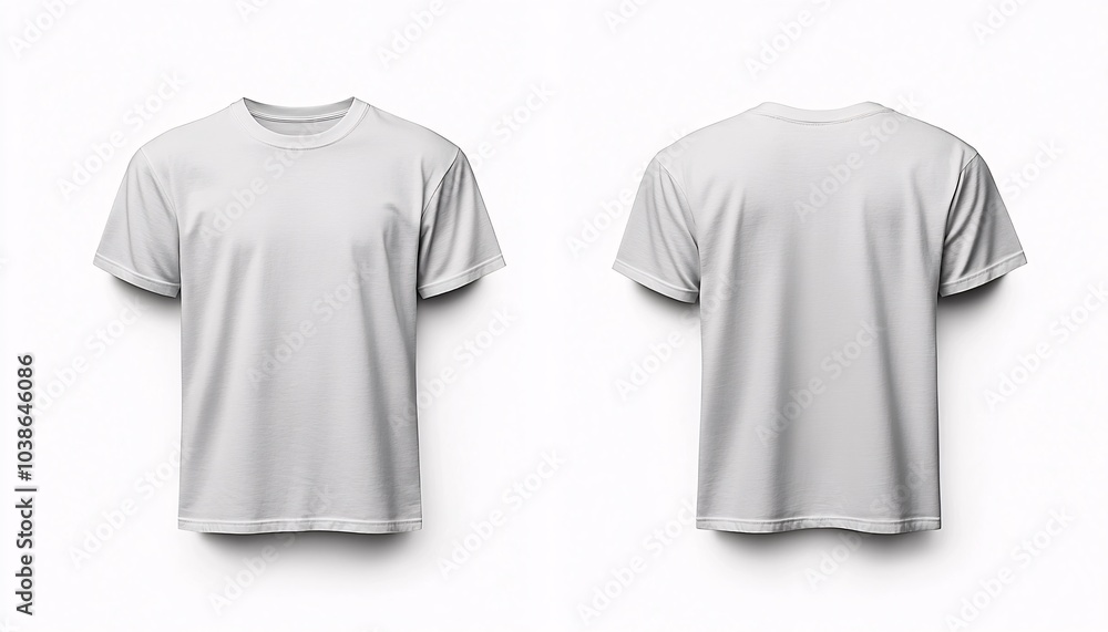Front and Back View of Classic Clothing T-Shirt Mockup Template for Design Presentations and Visualizations Front and Back View of Classic Clothing T-Shirt Mockup Template for Design Presentations and Visualizations