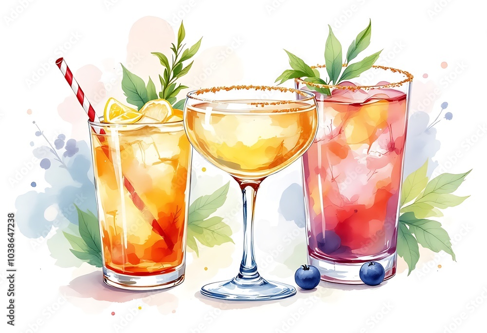 Cocktail party. Watercolor hand drawn illustration, isolated on white background
Cocktail party. Watercolor hand drawn illustration, isolated on white background