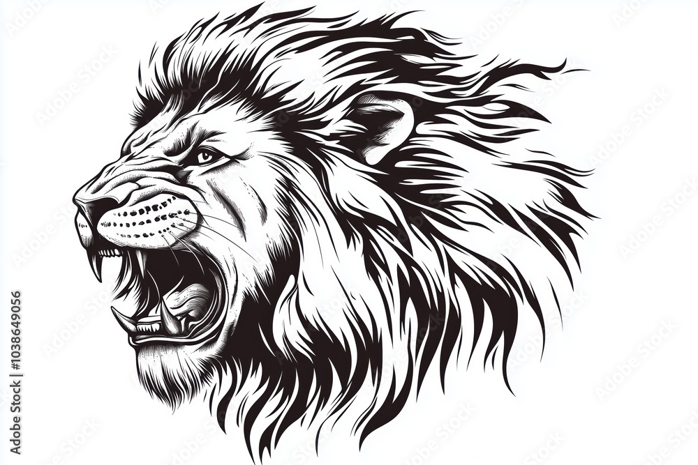 Obraz premium King of the Jungle in Engraved Art