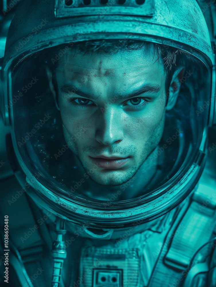 portrait of a man in a space suit - generative ai