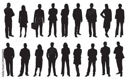 people business silhouette collection