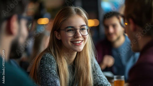 Young people at business meeting