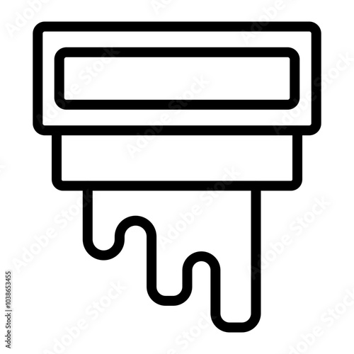 Screen Printing Frame Vector Line Icon Design