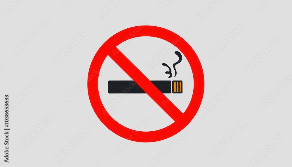 No smoking sign isolated on white background No smoking sign isolated on white background