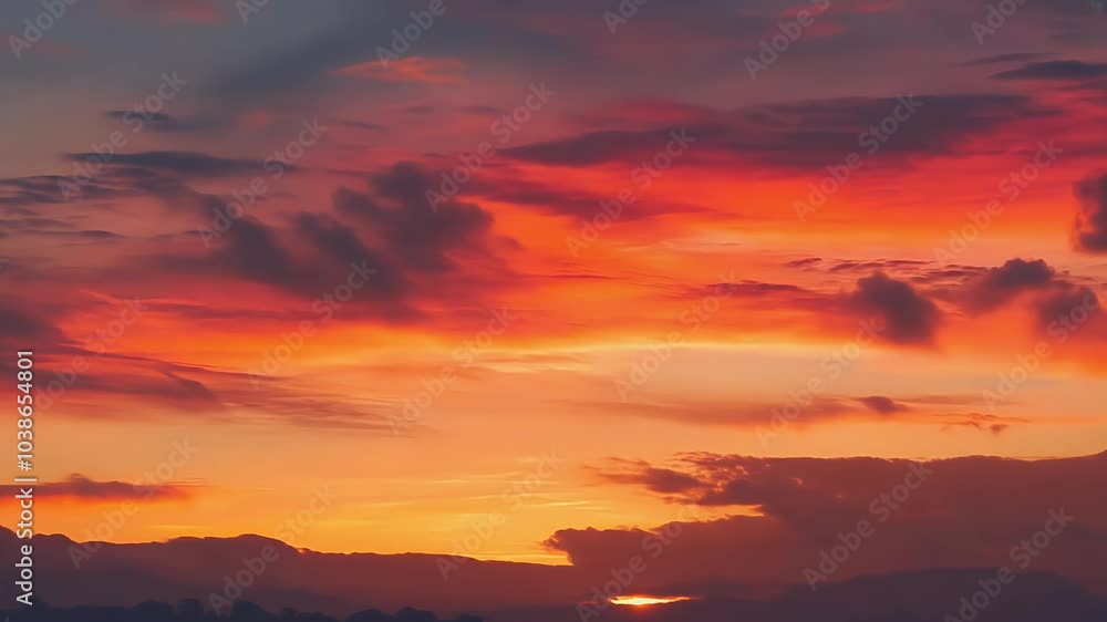 mesmerizing 4K timelapse sky transitioning day night featuring beautiful red clouds drifting horizon captured stunning detail travel nature concepts sunset cloud sun sunrise blue sea orange