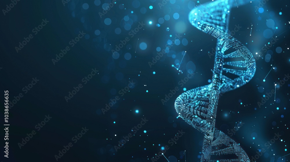 Obraz premium DNA Helix - Abstract Representation of Genetic Code