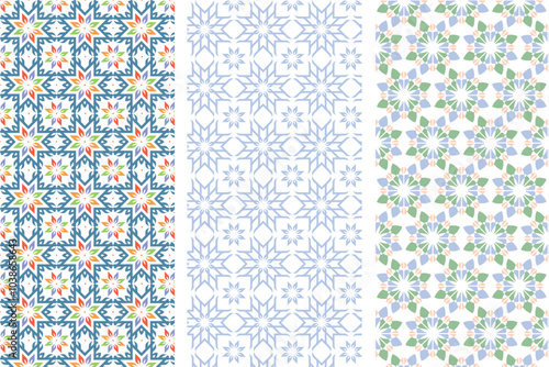 Geometric pattern vector background with soft color geometry prints. Elegance minimalist repeatable pattern artwork.