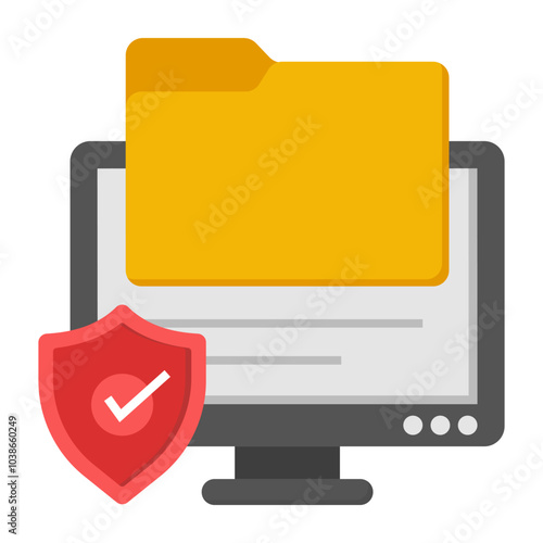 A beautiful design icon of secure folder 

