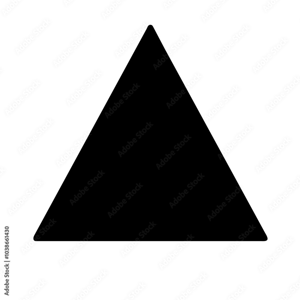 A three-sided polygon shape A three-sided polygon shape