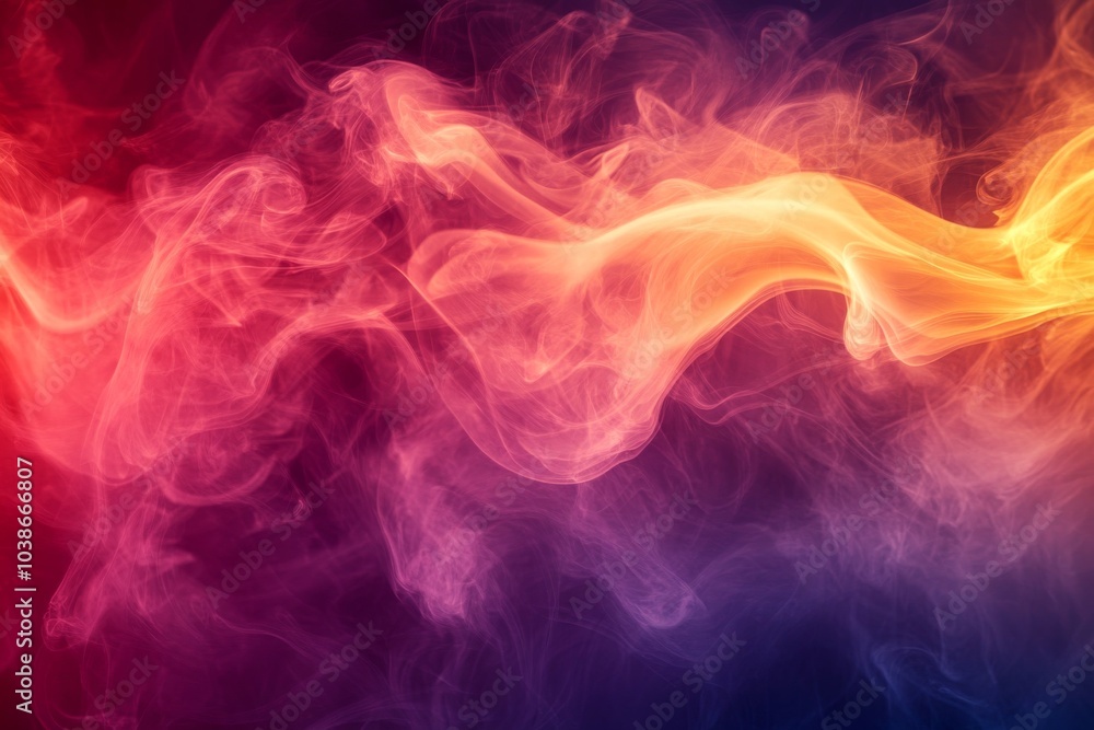Fototapeta premium Abstract Smoke Background with Pink Orange and Yellow Hues
