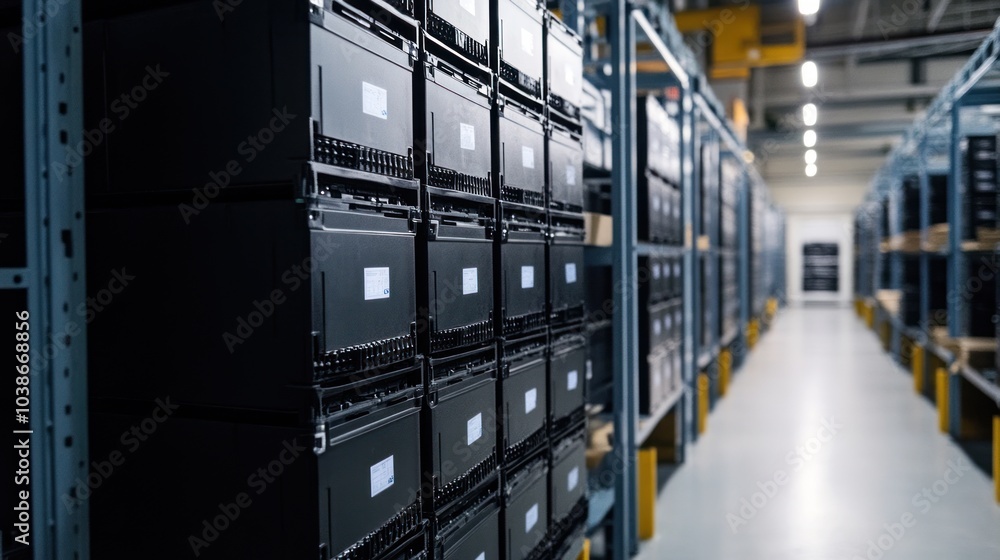 Custom battery manufacturing plant producing specialized batteries for electric vehicles and trucks.