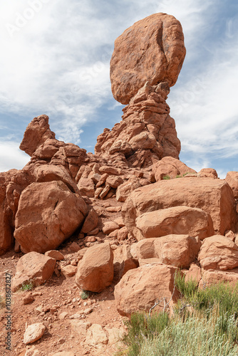 Balanced Rock, Arches National Park, Utah, USA photo