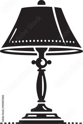 Lampshed silhouette vector illustration isolated on a white background photo