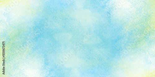 Abstract yellow and blue watercolor background. aquarelle colorful stains on paper. pastel watercolor background. Explosion of colored powder on white texture background.