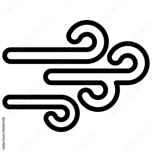 Wind vector icon style