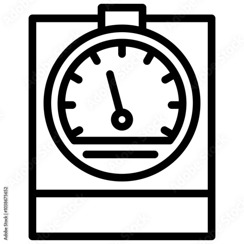 Barometer vector icon style