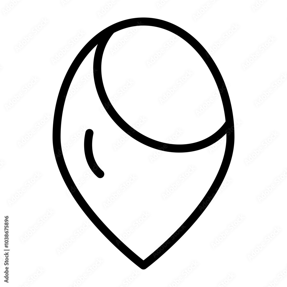 Makeup Sponge Vector Line Icon Design Makeup Sponge Vector Line Icon Design