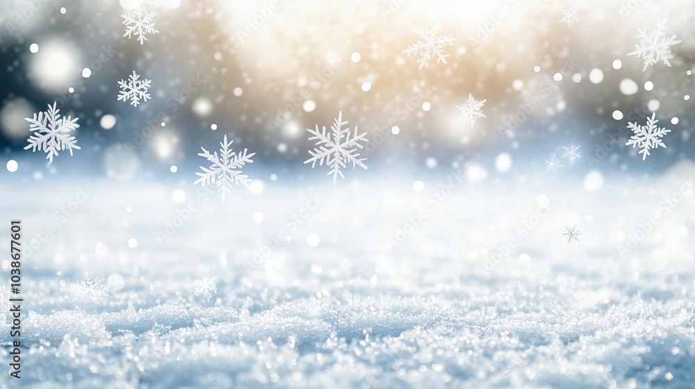 Snowflakes swirling in the wind over a frozen lake, winter chill Snowflakes swirling in the wind over a frozen lake, winter chill