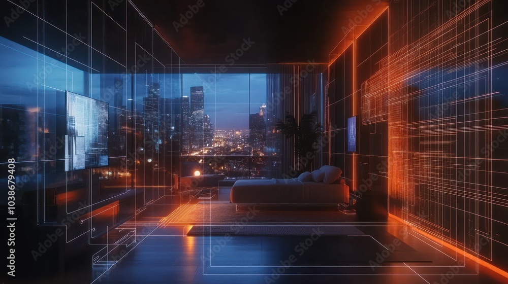 Fototapeta premium Smart Home Digital Technology