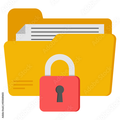 Modern design icon of locked folder

