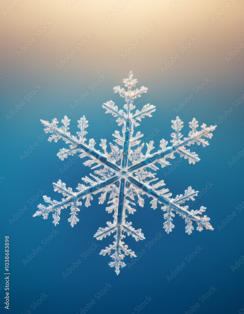 Abstract winter snowflakes with light blue gradient Abstract winter snowflakes with light blue gradient