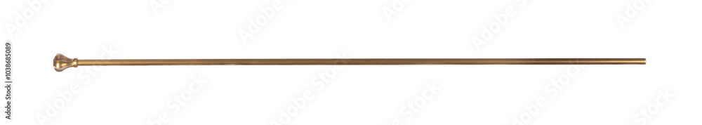 medieval golden staff isolated on white background medieval golden staff isolated on white background