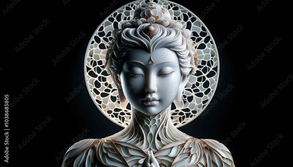 Divine Grace: The Serene Sculpted Buddha Divine Grace: The Serene Sculpted Buddha