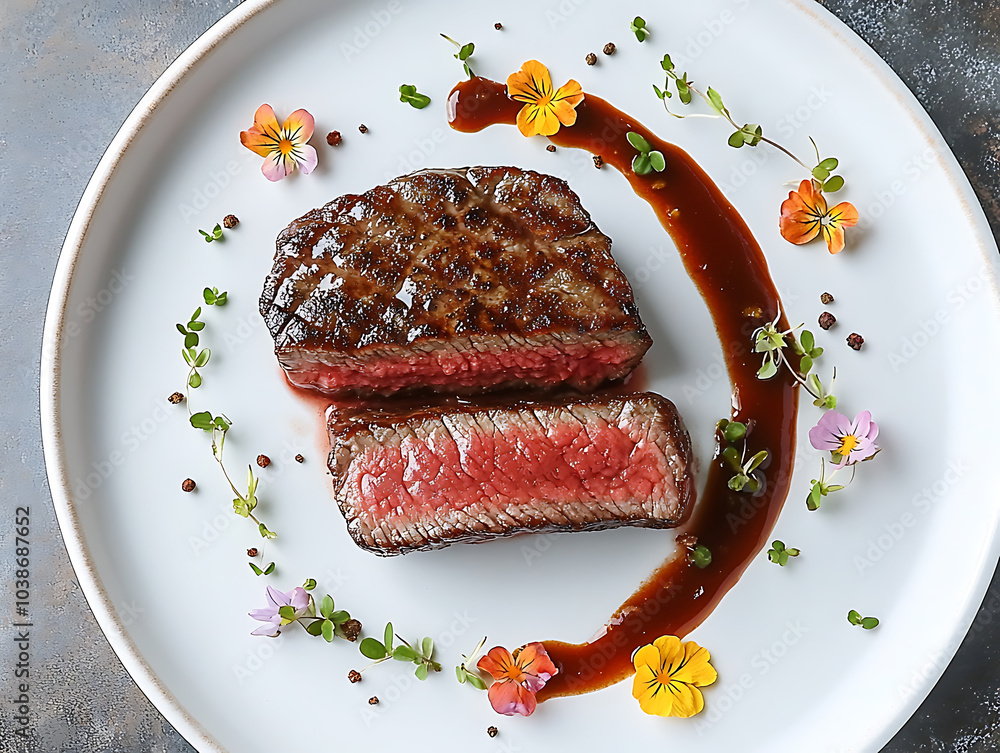 custom made wallpaper toronto digitalLuxury dinner stake medium rare plate