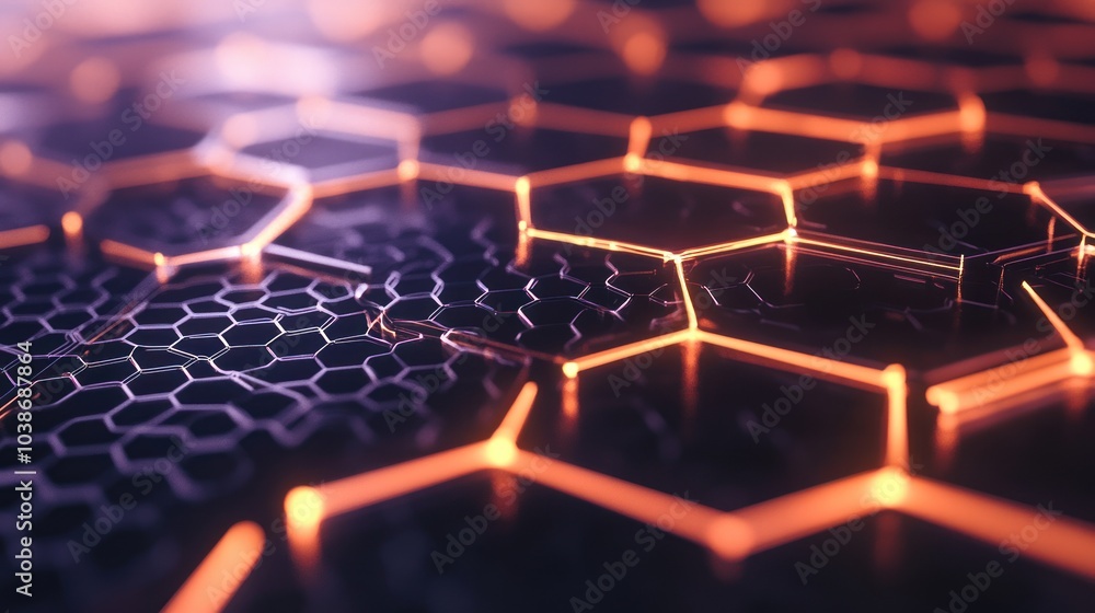 Technology grid banner featuring interconnected hexagonal shapes in a sleek, modern design. Technology grid banner featuring interconnected hexagonal shapes in a sleek, modern design.