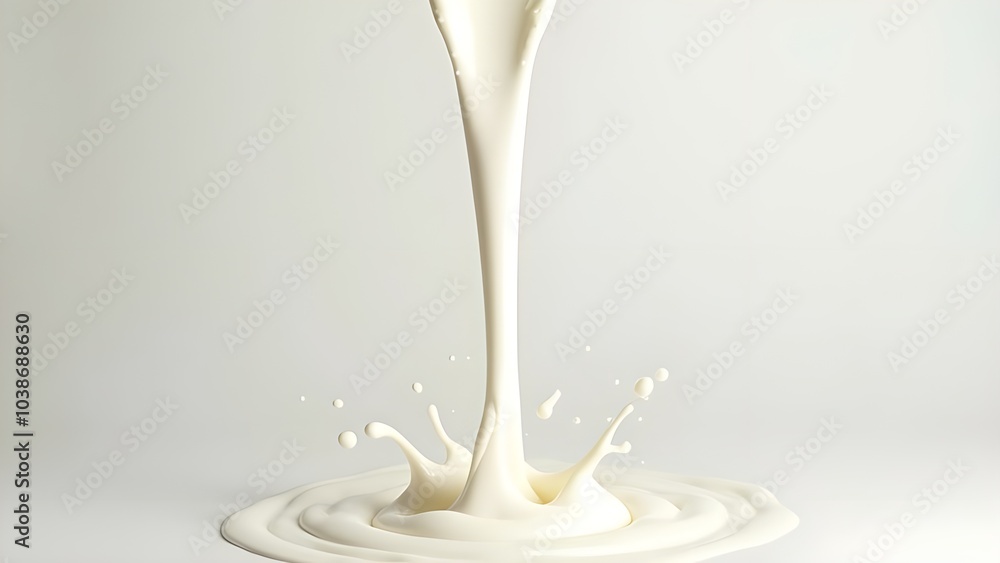 milk falling, no background milk falling, no background