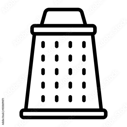 Grater Vector Line Icon Design