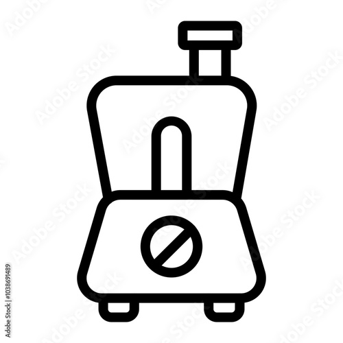 Food Processor Vector Line Icon Design