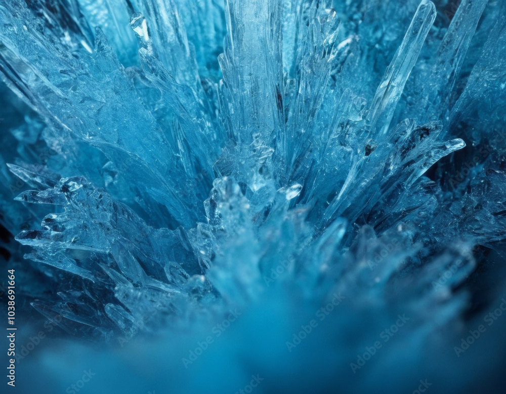 Fototapeta premium Icy blue abstract background with light and dark contrasts
