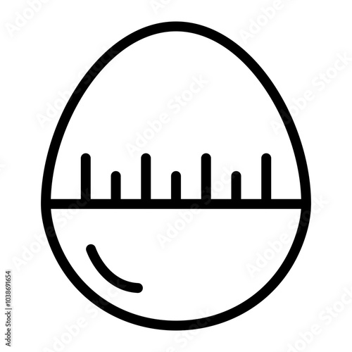 Egg Timer Vector Line Icon Design photo