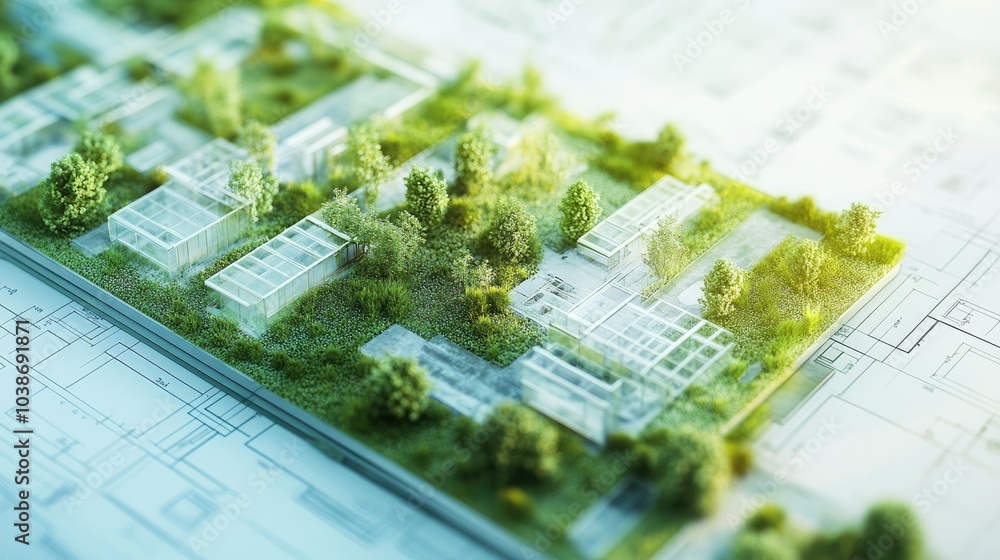 Close-up of sustainable green building blueprints, highlighting eco-friendly construction methods and materials. Close-up of sustainable green building blueprints, highlighting eco-friendly construction methods and materials.
