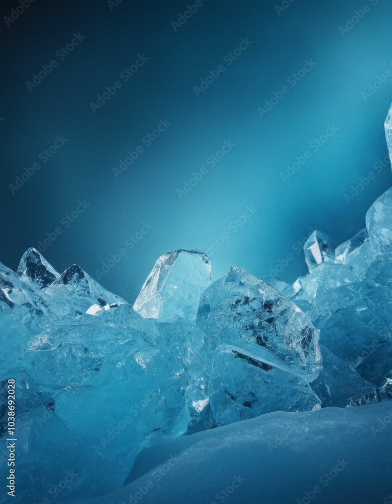 Icy blue abstract background with light and dark contrasts Icy blue abstract background with light and dark contrasts