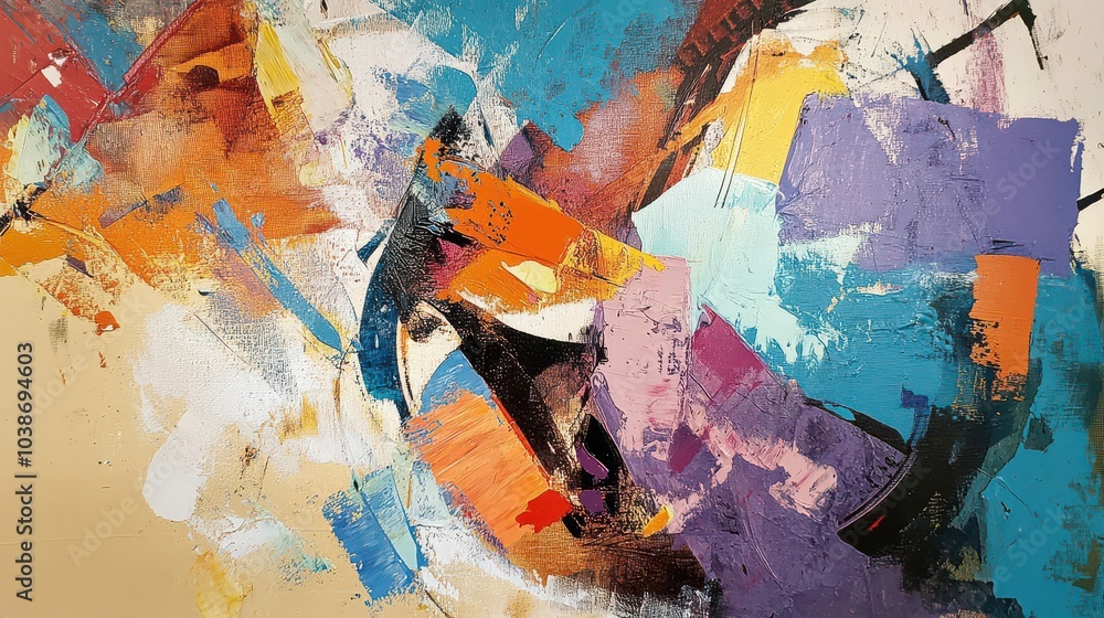 Fototapeta premium Vibrant Abstract Art with Bold Colors